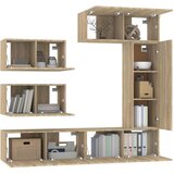 6-dijelni set TV ormarića boja hrasta sonome konstruirano drvo | shoptok.hr