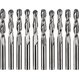 TwoTrees 2 Flute Round Head End Mills - Set of 10, 3.175 mm Cene