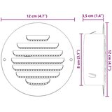  Pokrov ventilacije 4 pcs Srebrno 80 mm Nehrđajući čelik - 80 mm | shoptok.hr