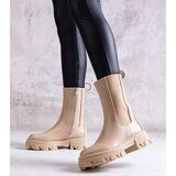 Gemre Beige high ankle boots made of eco leather Manera | ePonuda.com