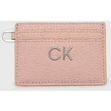 Calvin Klein Etui za kartice ženski, roza barva