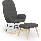  Stolica za ljuljanje s osloncem za noge od tkanine tamnosiva | shoptok.hr