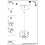 Sollux Bež metalna viseća svjetiljka s tekstilnim sjenilom ø 45 cm Elom – | shoptok.hr