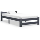  Za krevet od masivne borovine tamnosivi 100 x 200 cm | shoptok.hr