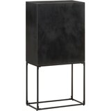  Komoda crna 60 x 30 x 120 cm od masivnog drva bagrema i manga | shoptok.hr
