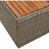 vidaXL Dvosedna vrtna sofa sa skladištem i jastučićima siva poli ratan | shoptok.hr