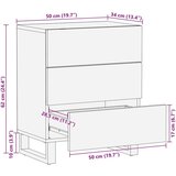 vidaXL Nočna omarica 50x34x62 cm trden mangov les | Shoptok.si