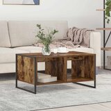 vidaXL Kava Stol Dimni hrast 80 x 50 x 40 cm Konstruirano drvo | shoptok.hr