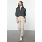 Trendyol beige cigarette woven trousers