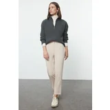 Trendyol Beige Cigarette Woven Trousers