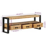 TV ormarić 120 x 30 x 45 cm od masivnog drva manga | Eponuda.com