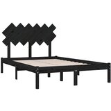  Za krevet od masivnog drva crni 135 x 190 cm 4FT6 bračni | shoptok.hr