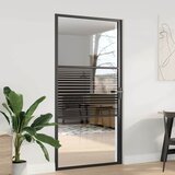 Staklena vrata Prugasti Crna 102,5 x 3,5 x 201,5 cm Aluminij Cijene