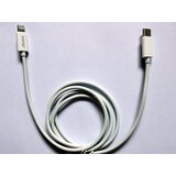 X Wave Kabl TIP-C-muški - LIGHTNING(za iPHONE -muški)/dužina 2m/3A/Aluminium /beli pvc ( TIP-C za iPhone 2m 3A Al white pvc ) TIP-C za iPhone 2m 3A Al white pvc | Eponuda.com