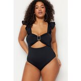 Trendyol Curve Plus Size Swimsuit - Black - Plain Cijene