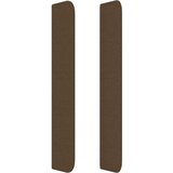  Uzglavlje s ušima tamnosmeđe 203x16x118/128 cm od tkanine | shoptok.hr