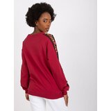RUE PARIS Sweatshirt-RV-BL-7458.16-burgundy | Shoptok.si