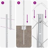 vidaXL verižna ograja s 20 U postajami Srebrna 1.4x10 m Jeklo | Shoptok.si