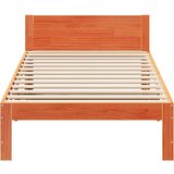  Posteljni okvir brez vzmetnice rjava 80x200 cm trdna borovina | Shoptok.si