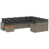 Maison Chic Seti vrtnega pohištva - Vrtna garnitura - Vrtni pohištvo set 10-delna z blazinami siv poli ratan, (21811748) | Shoptok.si