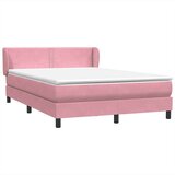  Krevet s oprugama i madracem ružičasti 160x210 cm baršunasti | shoptok.hr