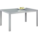 Ambia Garden VRTNA MIZA kovina, steklo siva, srebrne barve | Shoptok.si