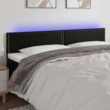  Uzglavlje crno 160 x 5 x 78/88 cm od umjetne kože | shoptok.hr