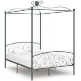  Za krevet s nadstrešnicom sivi metalni 120 x 200 cm | shoptok.hr