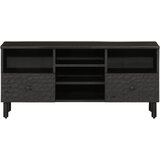 TV ormarić crni 100 x 33 x 46 cm od masivnog drva manga | shoptok.hr