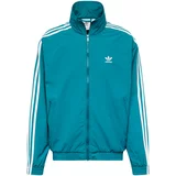 Adidas Prehodna jakna 'Adicolor Firebird' turkizna / bela
