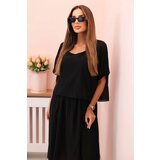 Kesi Włoski Women's cotton dress with a loose fit black | shoptok.hr
