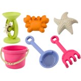 Set igračaka za pijesak, kanta, mlin, cjedilo, pastelni kalupi  Set igračaka za pijesak, kanta, mlin, cjedilo, pastelni kalupi Slike