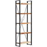 vidaXL Knjižna omara 5-nadstropna 60x30x180 cm trden predelan les | Shoptok.si