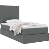  Krevet s madracem i skladištem Tamno siva 90 x 190 cm Poliester - Tamno siva 90 x 190 cm Gladak dizajn | shoptok.hr