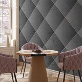  Foto tapeta - Grey symmetry - geometric concrete pattern with white joints 500x350 Vodootporna | shoptok.hr