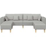  Tkaninska sofa s jastukom 3 pcs Oblačnosiva 208 cm tkanina | shoptok.hr