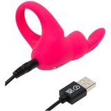 Happy Rabbit Cock - punjivi vibrirajući prsten za penis (roza) | shoptok.hr