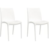  Vrtne stolice 2 kom bijele 50 x 46 x 80 cm od polipropilena | Eponuda.com