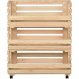 vidaXL Voziček za zelenjavo 77x30x80 cm trdna borovina | Shoptok.si