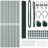 vidaXL Set ograjnih stebrov Set 2 Zelen Prašno lakirano jeklo 25 x 1.5 m | Shoptok.si
