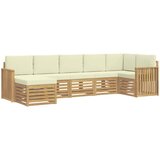  Set vanjskih sofa 7 kom. Bijela i krem 306 x 128,5 x 73 cm | shoptok.hr