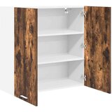 vidaXL Viseča omarica s polico Riga Dimljeni oreh 80 x 31 x 80 cm | Shoptok.si