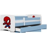  Drveni dječji krevet SPIDERMAN s ladicom - 160x80 cm plavi | shoptok.hr