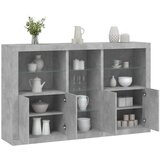 vidaXL Komoda s LED svjetlima siva boja betona 162 x 37 x 100 cm Cijene