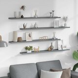  Zidne police 4 kom sive 100 x 9 x 3 cm | shoptok.hr