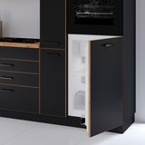 P & B Kuhinjski Blok Brez Aparatov Blacky, Črna, Hrast, 280cm | Shoptok.si