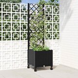  Vrtni saksija s rešetkom i kotačima Crna 40 x 40 x 146 cm PP - Crna 40 x 40 x 136 cm s kotačima Cijene