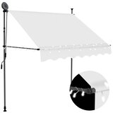 Tenda na ručno uvlačenje s LED svjetlima 200 cm krem | shoptok.hr