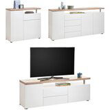 XORA komoda, bela, hrast sonoma | Shoptok.si