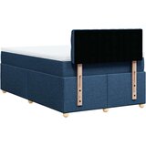 vidaXL Box spring postelja z vzmetnico modra 120x190 cm blago, (21307216) | Shoptok.si